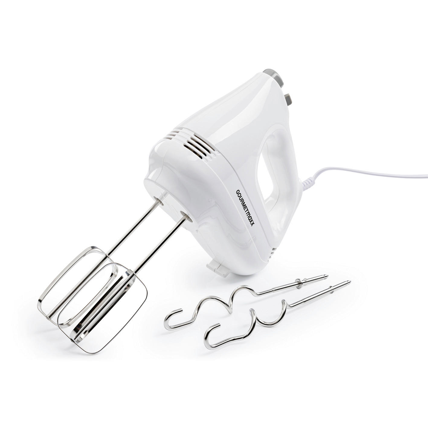 HANDMIXER GURMETmaxx  - Weiß, Basics, Kunststoff/Metall (18.3/8/15.2cm) - GOURMETMAXX