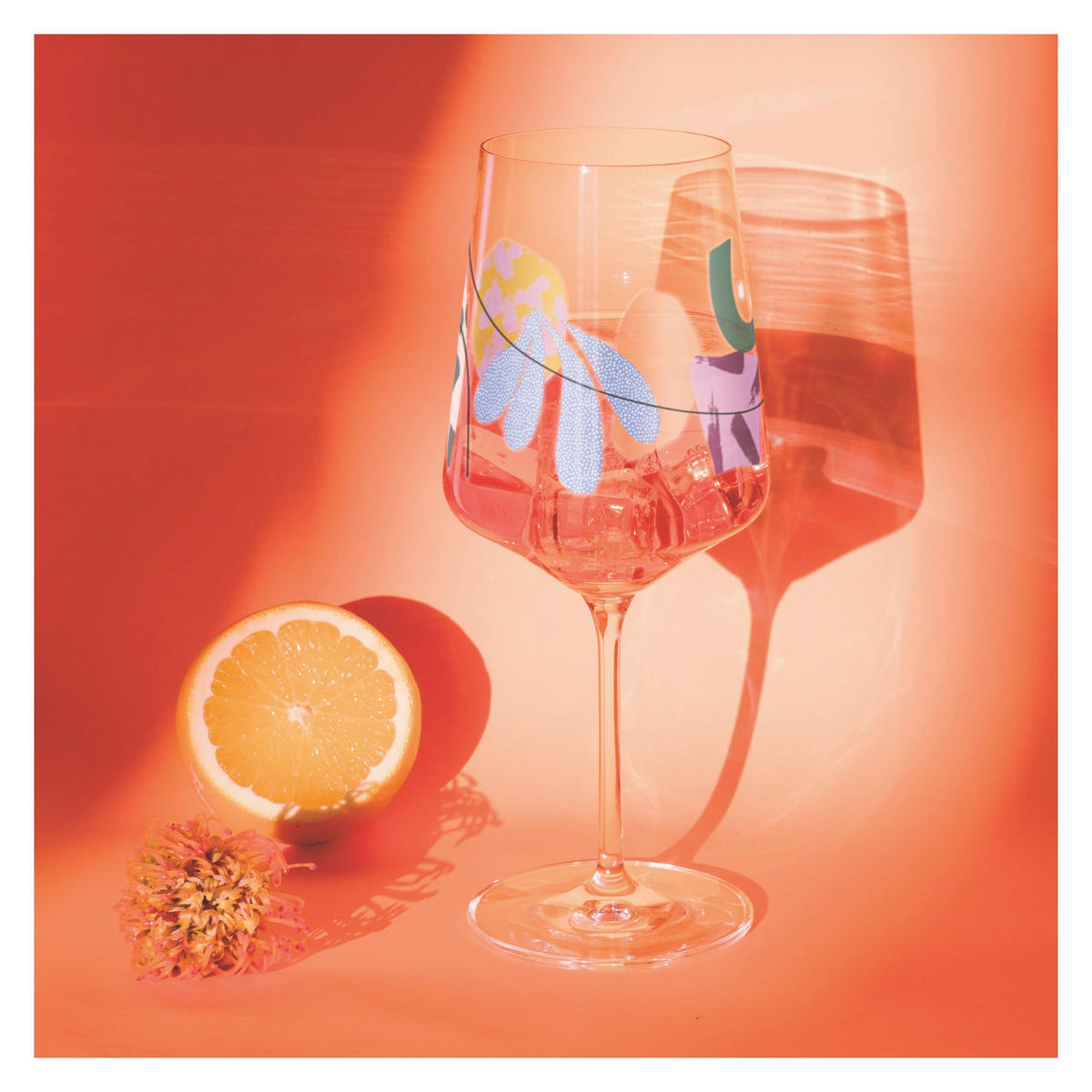 SPRITZERGLAS 544 ml  - Blau/Orange, LIFESTYLE, Glas (8,3/22,5cm) - Ritzenhoff