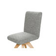 STUHL drehbar - Eichefarben/Hellgrau, KONVENTIONELL, Holz/Textil (47/89/60cm) - Linea Natura