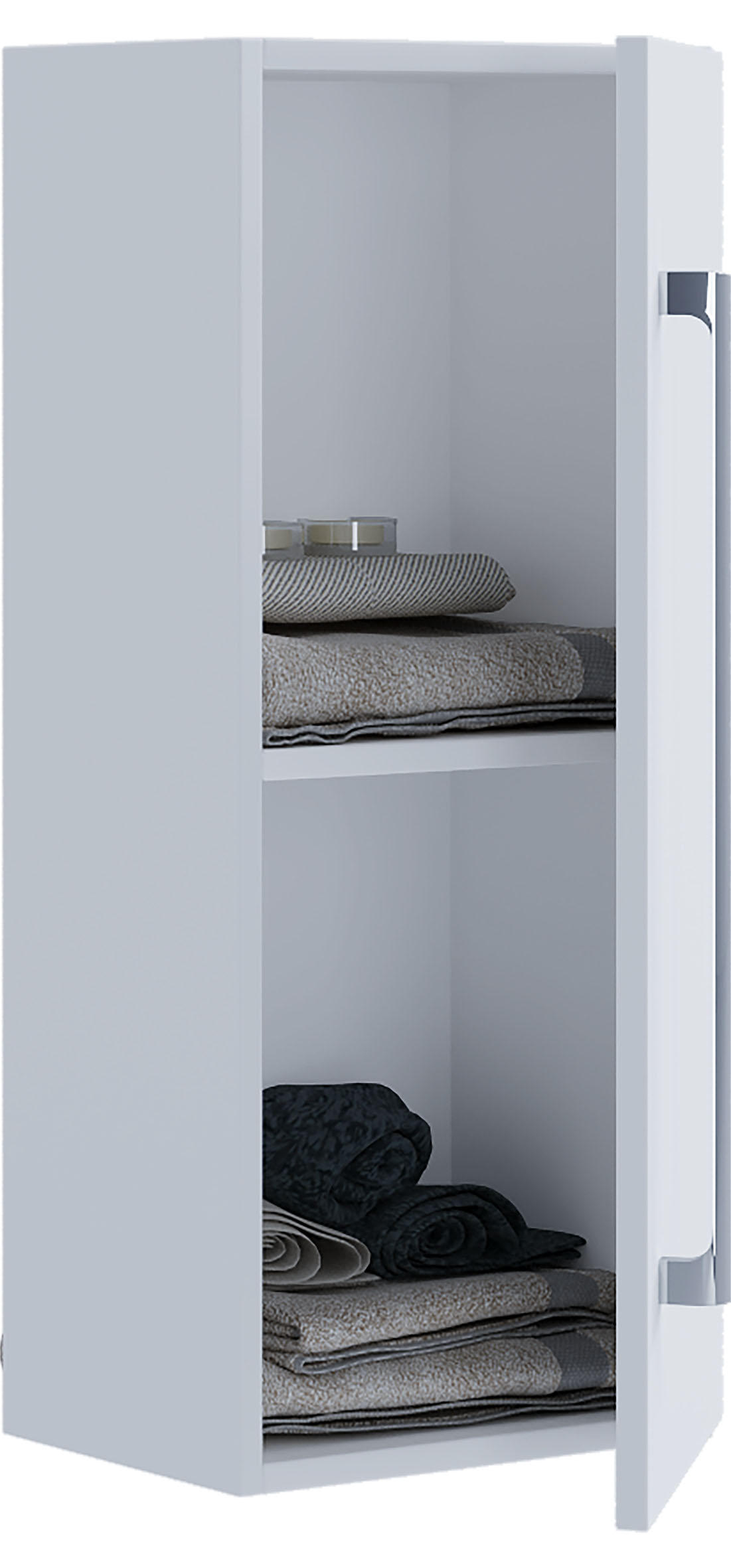 HÄNGESCHRANK 33/75/22 cm  - Weiss/Alufarben, Basics, Holzwerkstoff (33/75/22cm) - MID.YOU