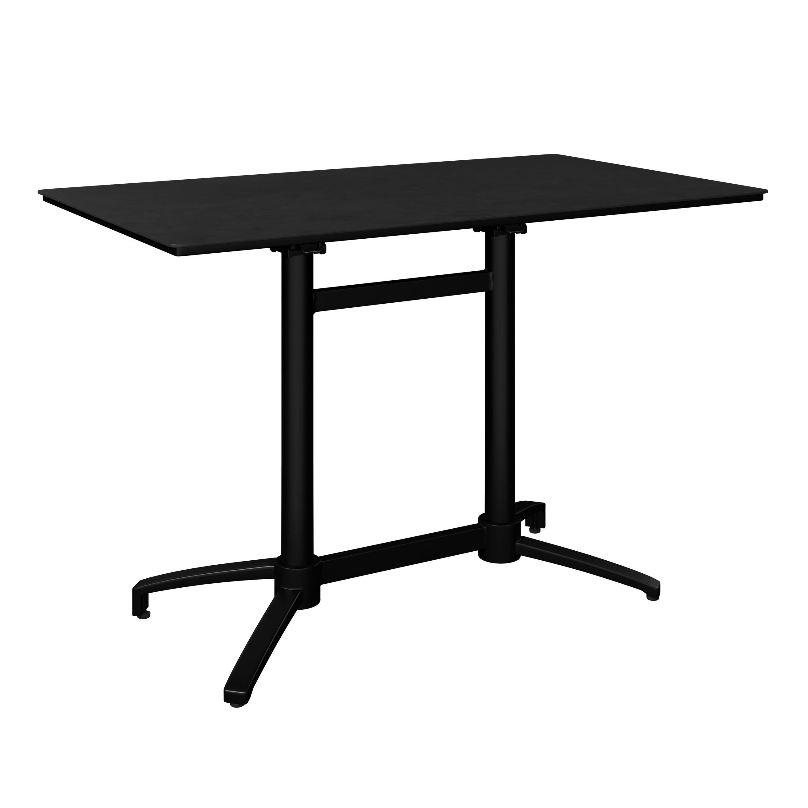 BISTROTISCH in Metall, Kunststoff 120/70/74 cm  - Anthrazit, KONVENTIONELL, Kunststoff/Metall (120/70/74cm) - Ambia Garden