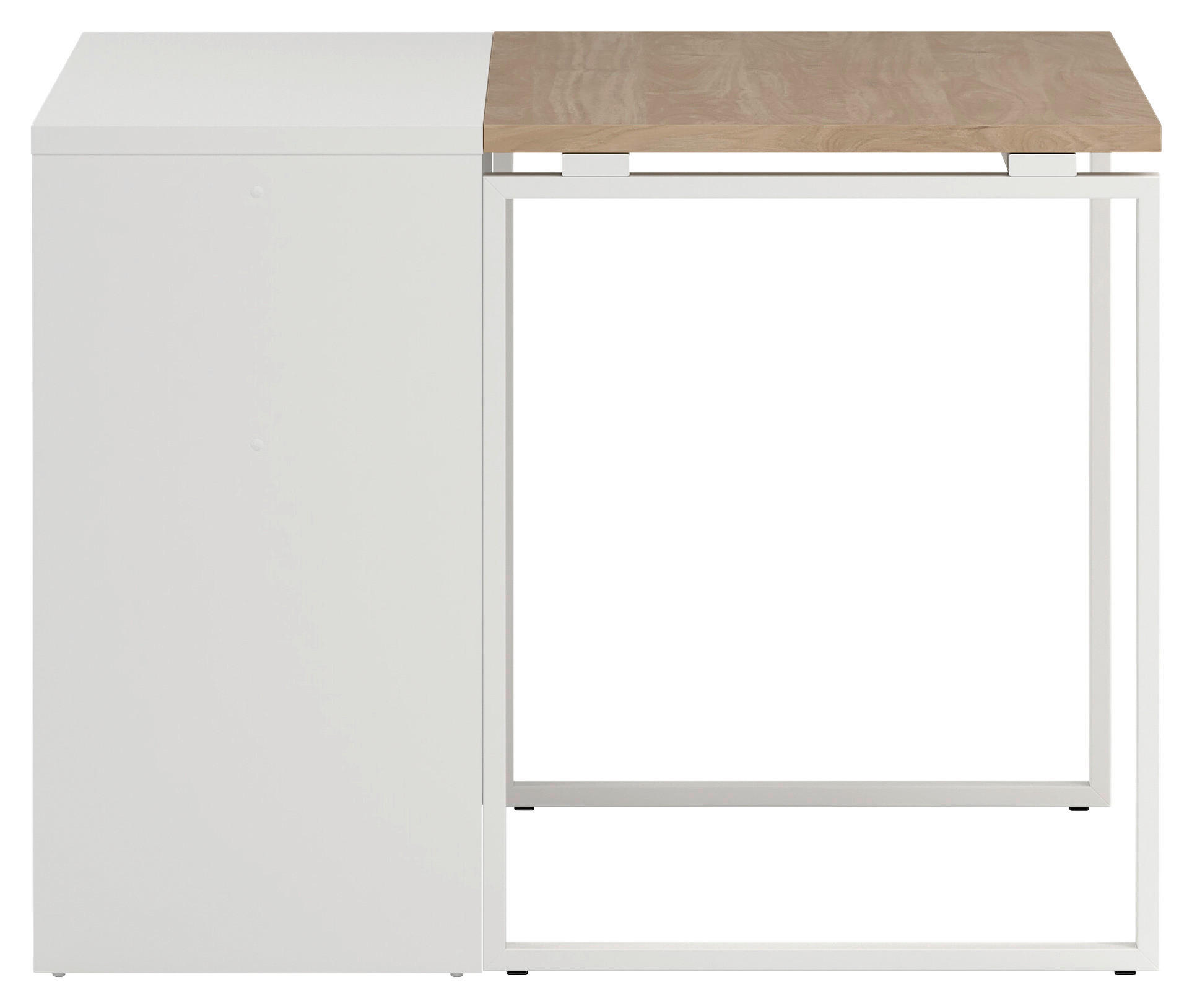 Thumbnail - Mid.you Schreibtischkombination, Weiß, Eiche, Holzwerkstoff, Holzoptik, 100x75.6x160 cm, Arbeitszimmer, Schreibtische, S...