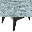 HOCKER Chenille Türkis  - Türkis/Schwarz, ROMANTIK / LANDHAUS, Textil/Metall (75/50/75cm) - Landscape