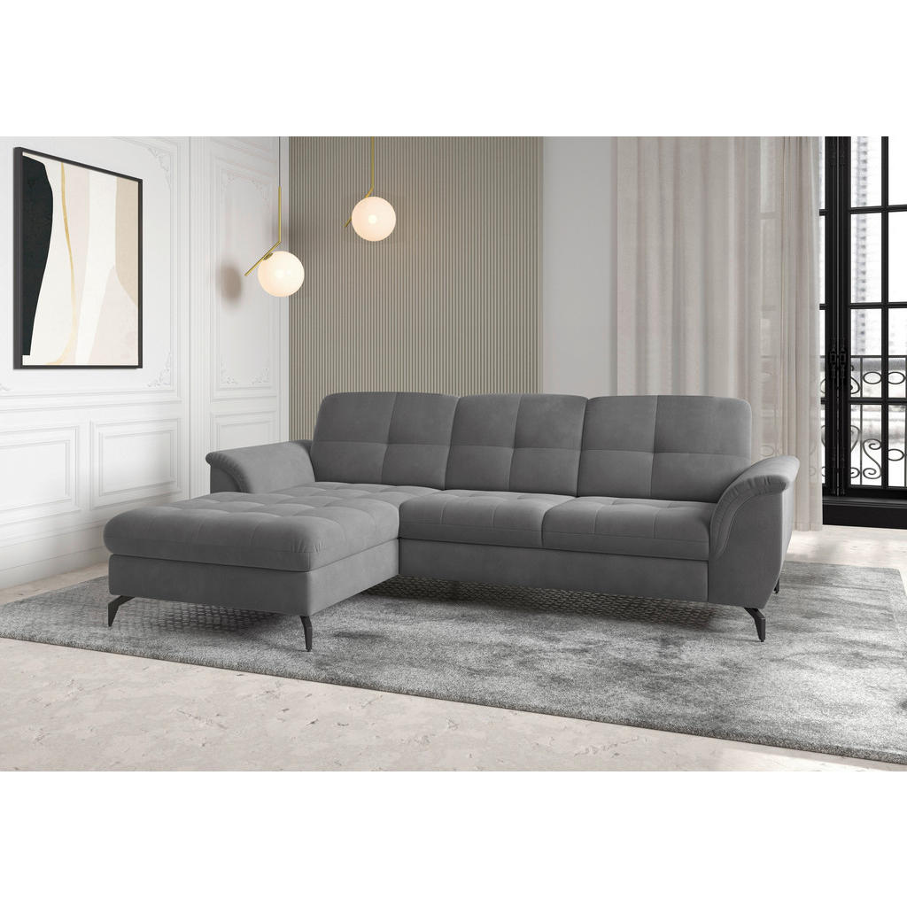 Sit & More ROHOVÁ SEDAČKA, textil, sivá