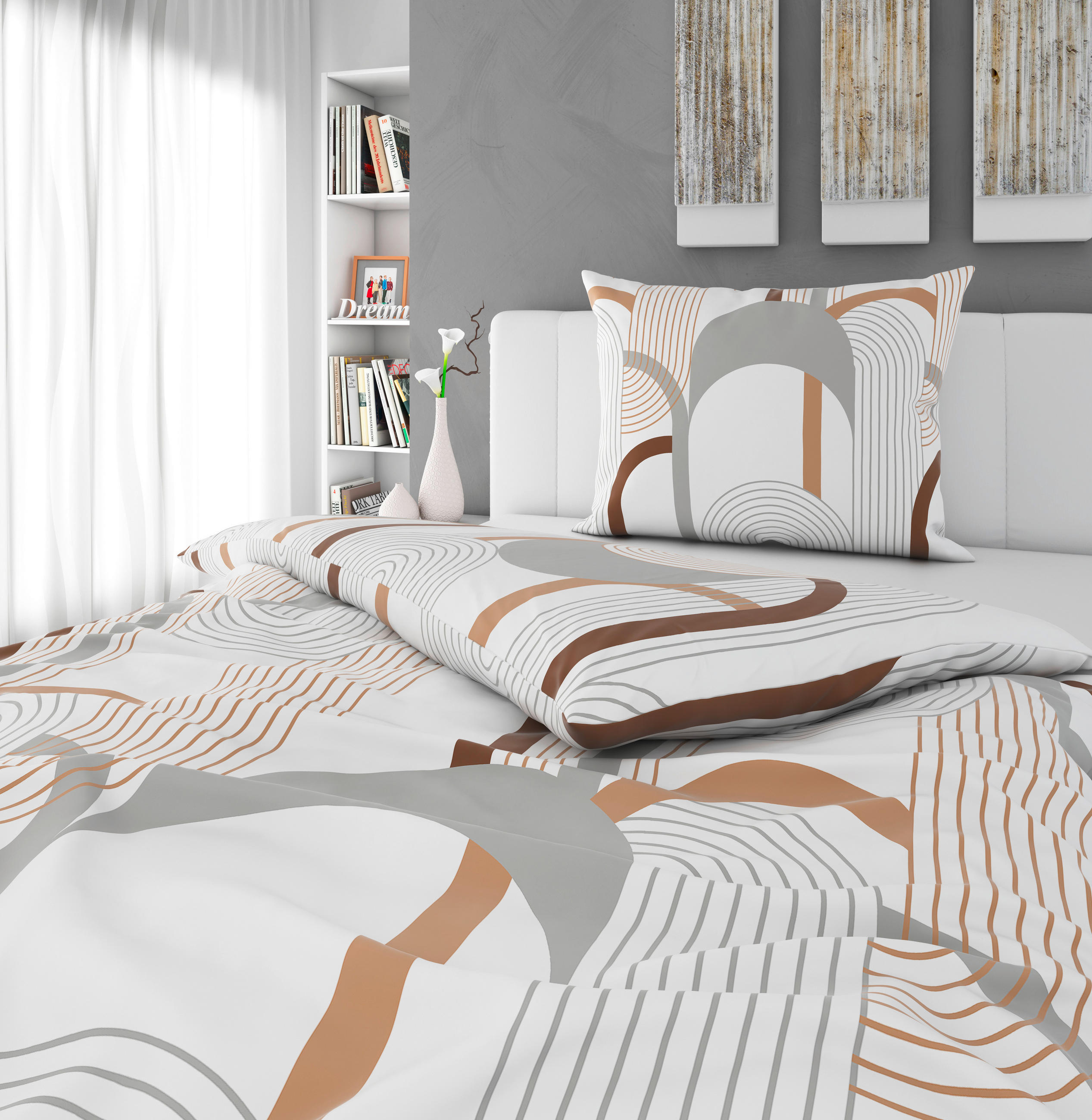 POSTEĽNÁ BIELIZEŇ, satén, biela, 140/200 cm - biela, Trend, textil (140/200cm) - Novel