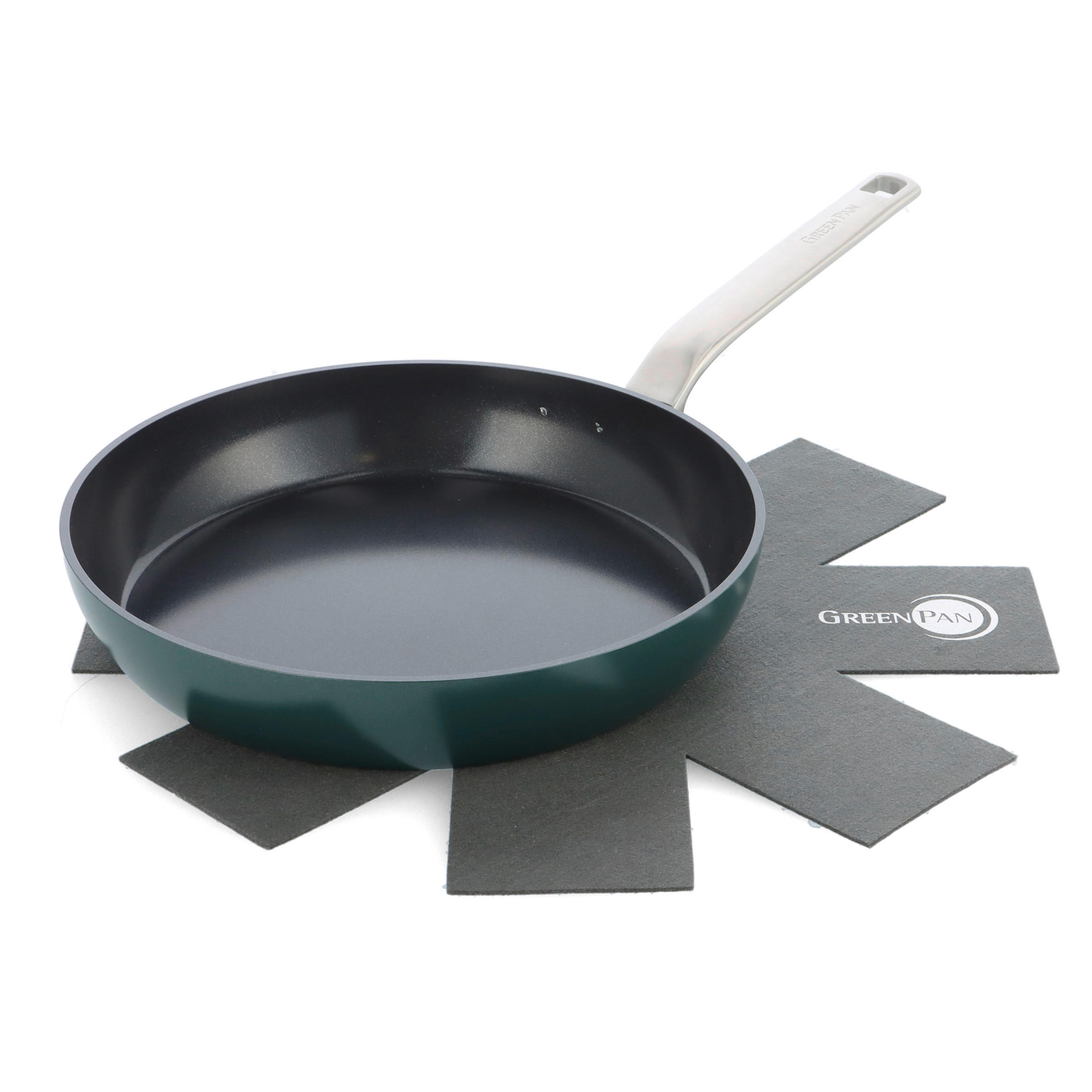 GreenPan Bratpfanne Evolution Schwarz, Edelstahl, Waldgrün
