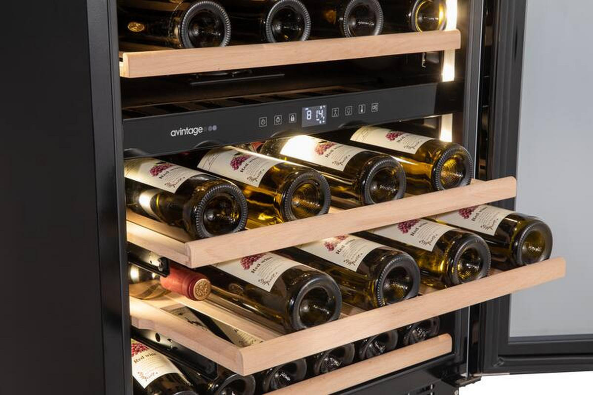 WEINKÜHLSCHRANK AVU61D88  - Schwarz, Basics, Metall (59,5/88,00/57,5cm)