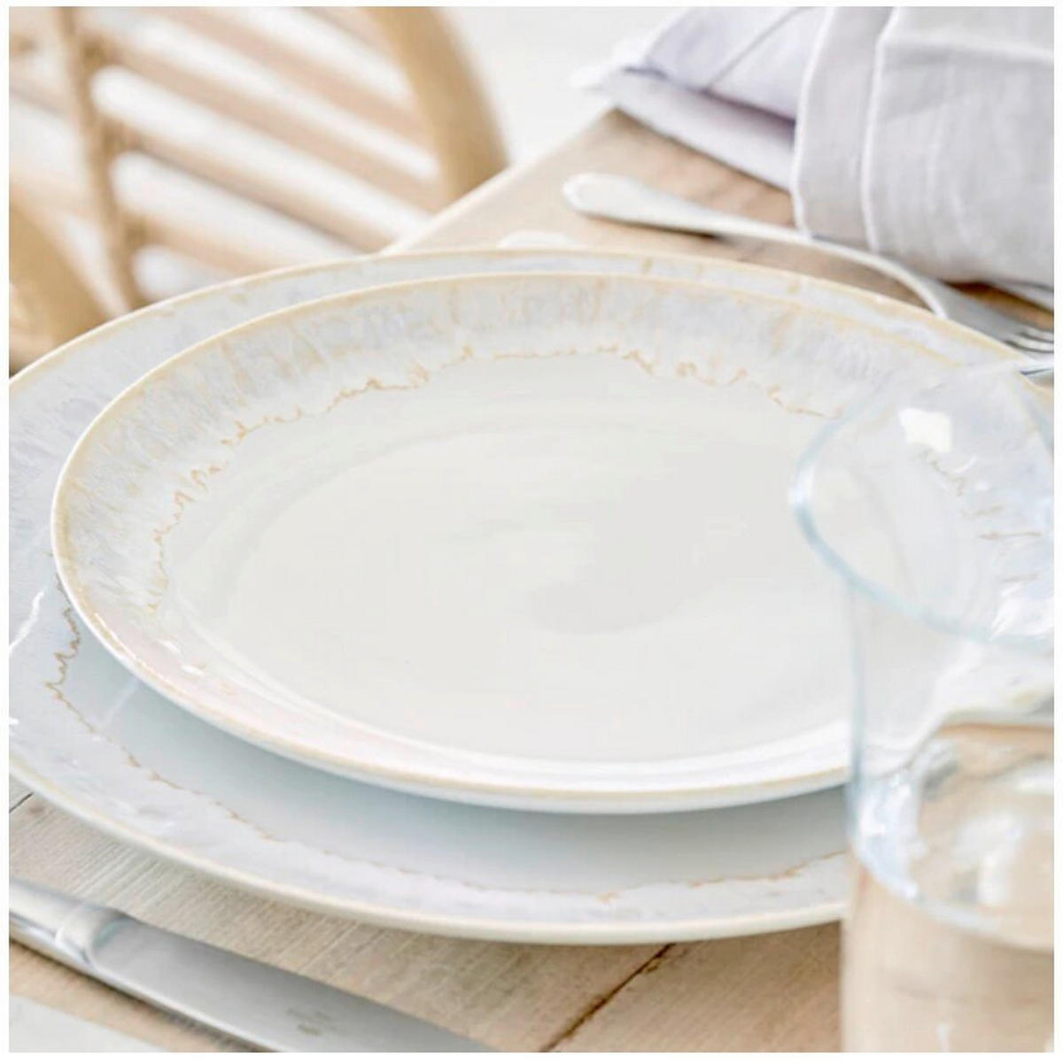 KOMBISERVICE Taormina 30-teilig  - Weiß Hochglanz/Perlmutt, Basics, Keramik - Costa Nova