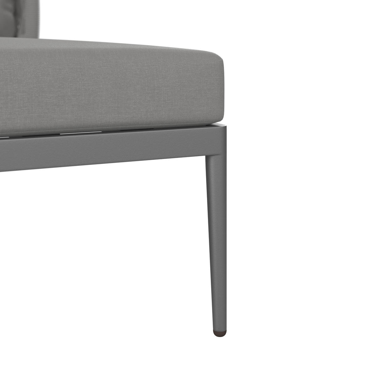 LOUNGE GARNITURA tkanina aluminij  - siva/naravne barve, Moderno, kovina/umetna masa (255/72/145cm) - Ambia Garden