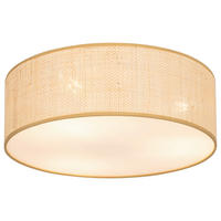 DECKENLEUCHTE 40/15.5 cm   - Naturfarben/Weiß, Design, Naturmaterialien/Kunststoff (40/15.5cm) - Collet's Monde