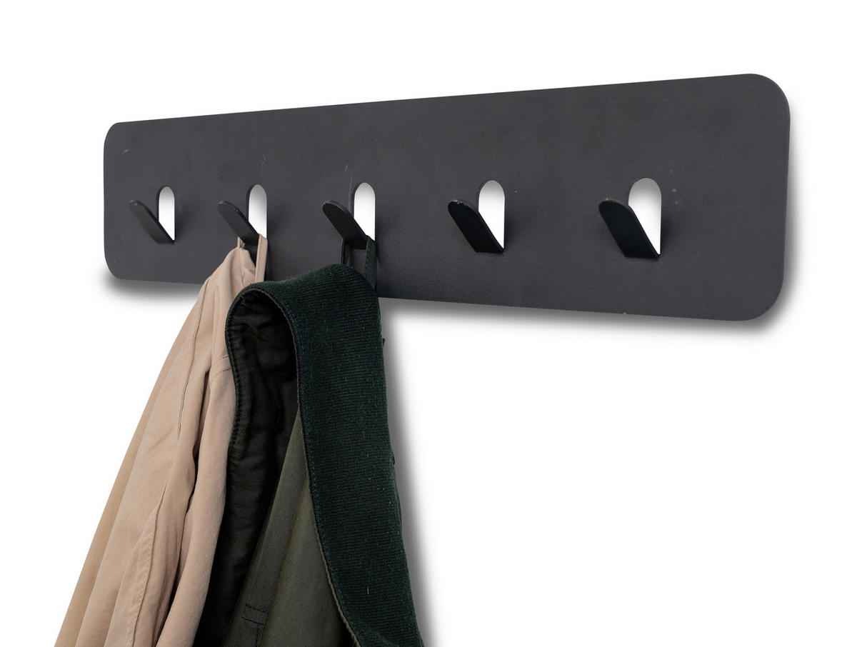 HAKENLEISTE  in Anthrazit  - Anthrazit, Design, Metall (50/10/3cm) - Xora