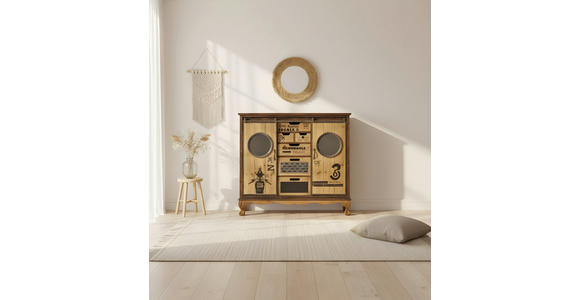 KOMMODE  in 110/100,5/35 cm  - Goldfarben/Multicolor, LIFESTYLE, Holz/Holzwerkstoff (110/100,5/35cm) - Landscape