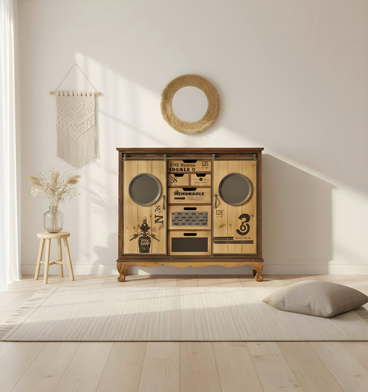 KOMMODE 110/100,5/35 cm Multicolor  - Goldfarben/Multicolor, Lifestyle, Holz/Holzwerkstoff (110/100,5/35cm) - Landscape