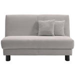 SCHLAFSOFA Cord Hellgrau  - Hellgrau/Schwarz, Design, Textil/Metall (145/85/100cm) - Carryhome