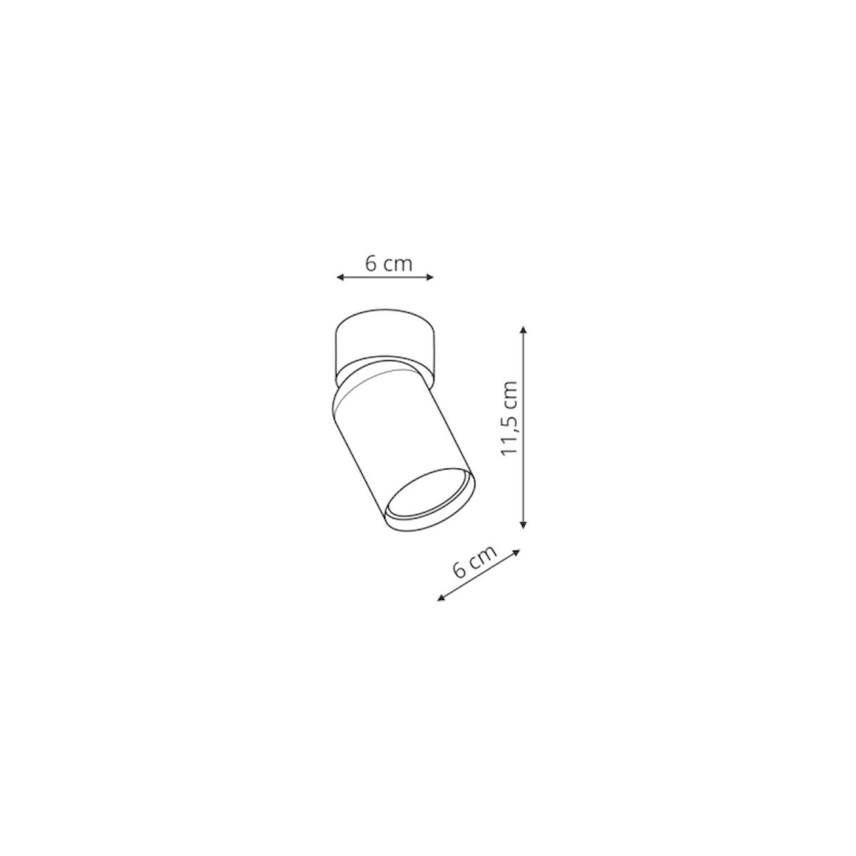 DECKENSTRAHLER Pointa 11.5/6/6 cm  - Schwarz, Design, Metall (11.5/6/6cm)