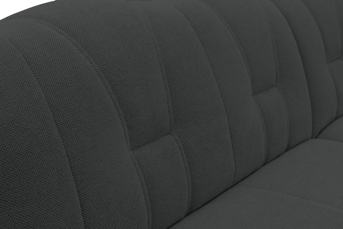 ECKSOFA FLORES FK Dunkelgrau Mikrofaser  - Dunkelgrau/Schwarz, KONVENTIONELL, Kunststoff/Textil (231/142cm) - MID.YOU