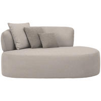 RÉCAMIERE  in Plüsch Greige, Graubraun  - Greige/Graubraun, MODERN, Kunststoff/Textil (166/86/105cm) - Hom`in