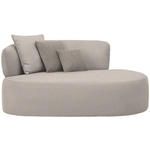 RÉCAMIERE  in Plüsch Greige, Graubraun  - Greige/Graubraun, MODERN, Kunststoff/Textil (166/86/105cm) - Hom`in