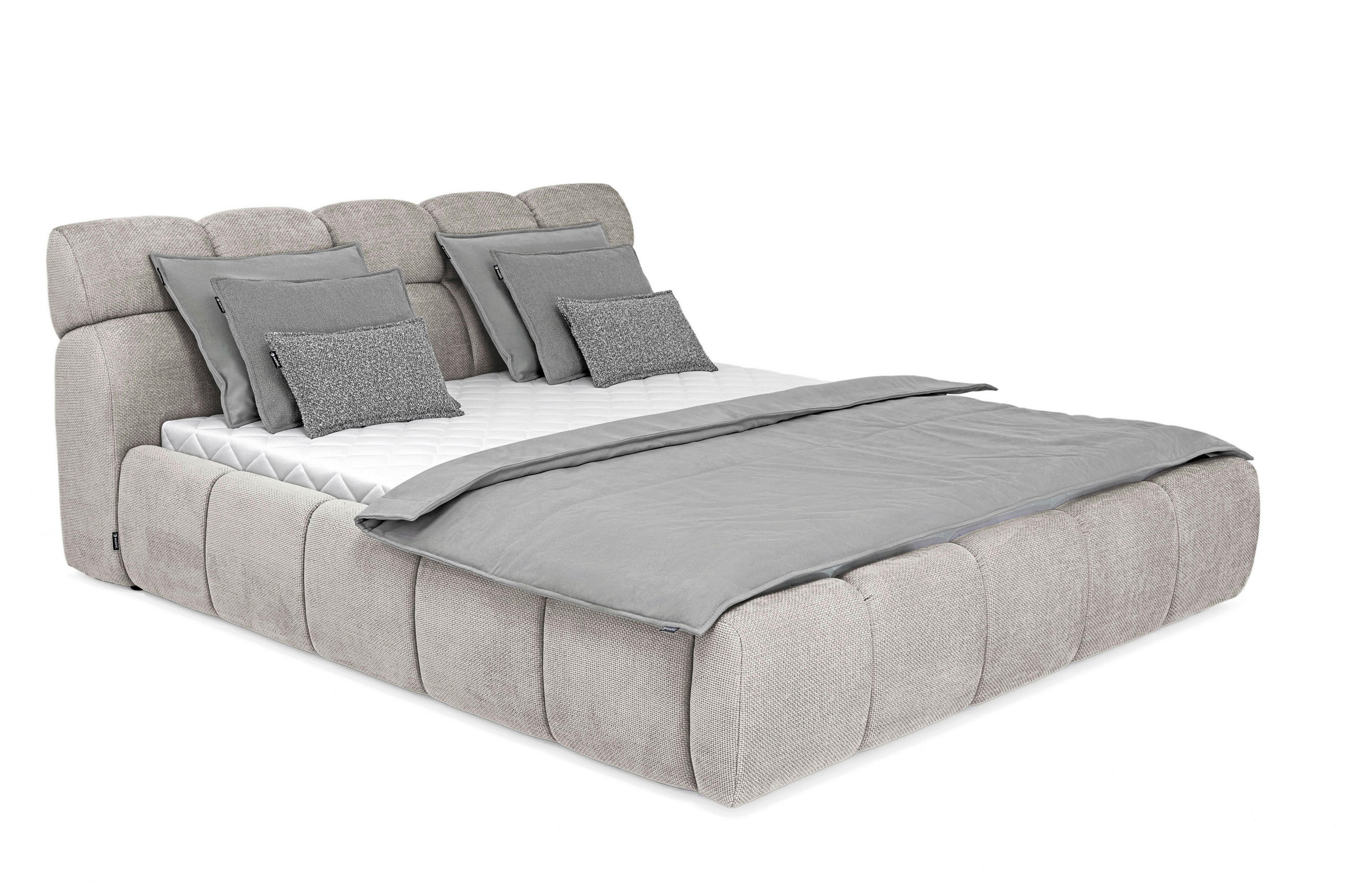 POLSTERBETT Lattenrost, Bettkasten 180/200 cm  in Beige  - Beige/Schwarz, Design, Holz/Kunststoff (180/200cm) - Esposa