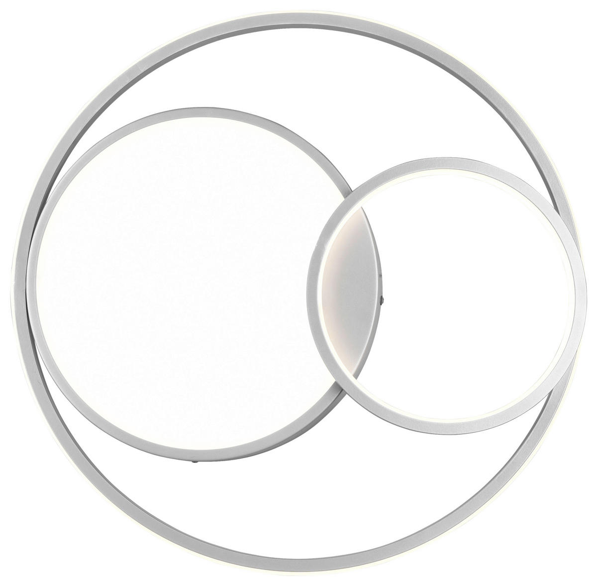 LED-DECKENLEUCHTE 48/9,5 cm   - Titanfarben, Design, Metall (48/9,5cm) - P & B