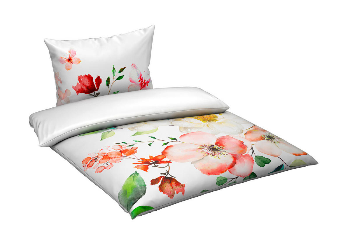 OBOJESTRANSKA POSTELJNINA 140/200 cm saten večbarvno  - večbarvno, tekstil (140/200cm) - Esposa