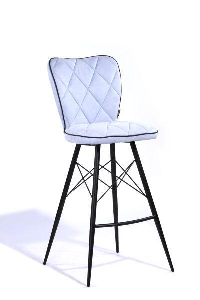 BARSKA STOLICA plava - crna/plava, Dizajnerski, metal/tekstil (43,5/106,5/53cm) - Hom`in