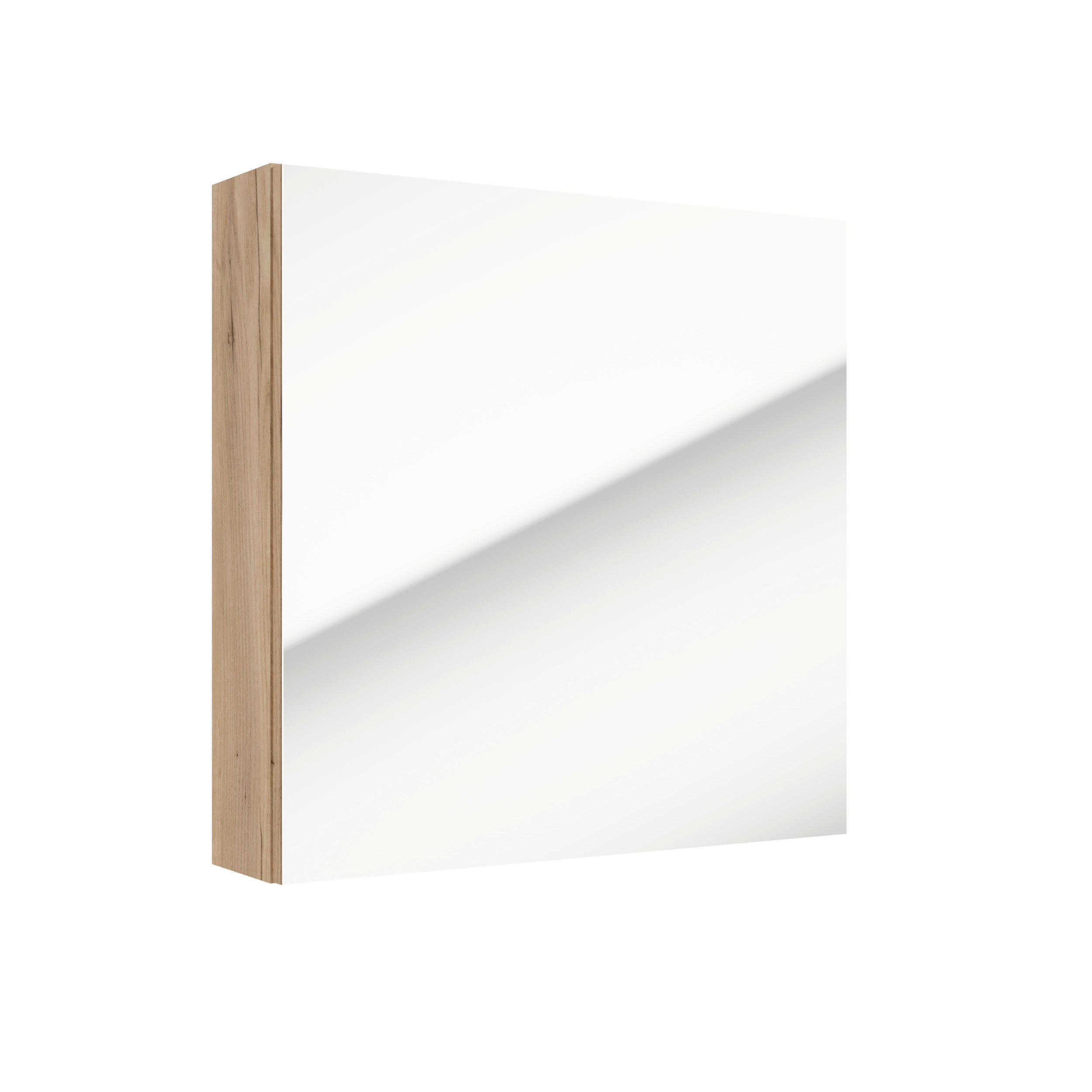 ELEMENT SA OGLEDALOM   - boje hrasta, Moderno, staklo/drvni materijal (60/60/15cm) - MID.YOU