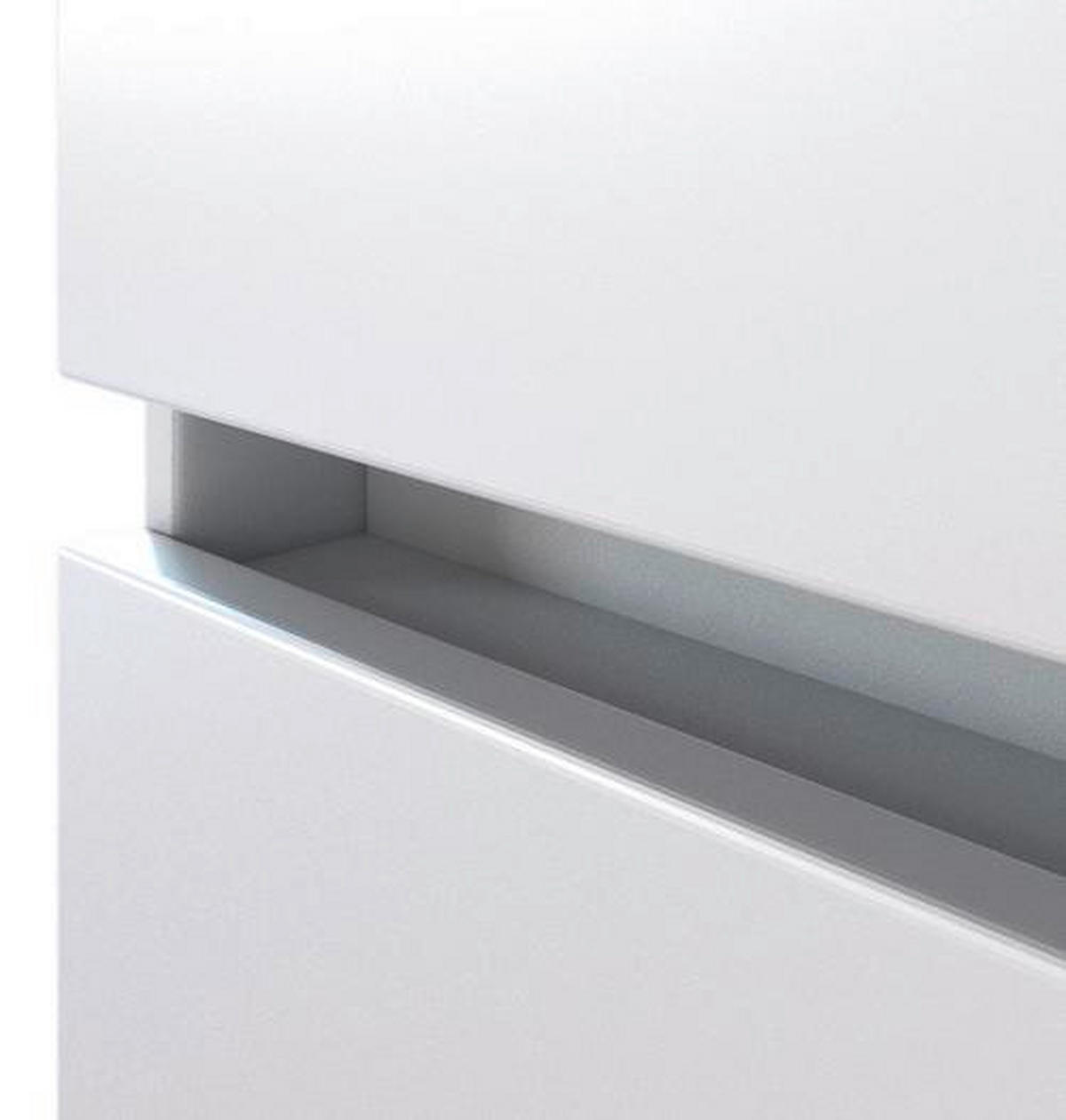 MIDISKÅP  - vit/silver, Basics, trämaterial/plast (40/130/35cm) - Held
