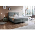 BOXSPRINGBETT 180/200 cm  in Anthrazit  - Anthrazit/Schwarz, KONVENTIONELL, Textil/Metall (180/200cm) - Dieter Knoll