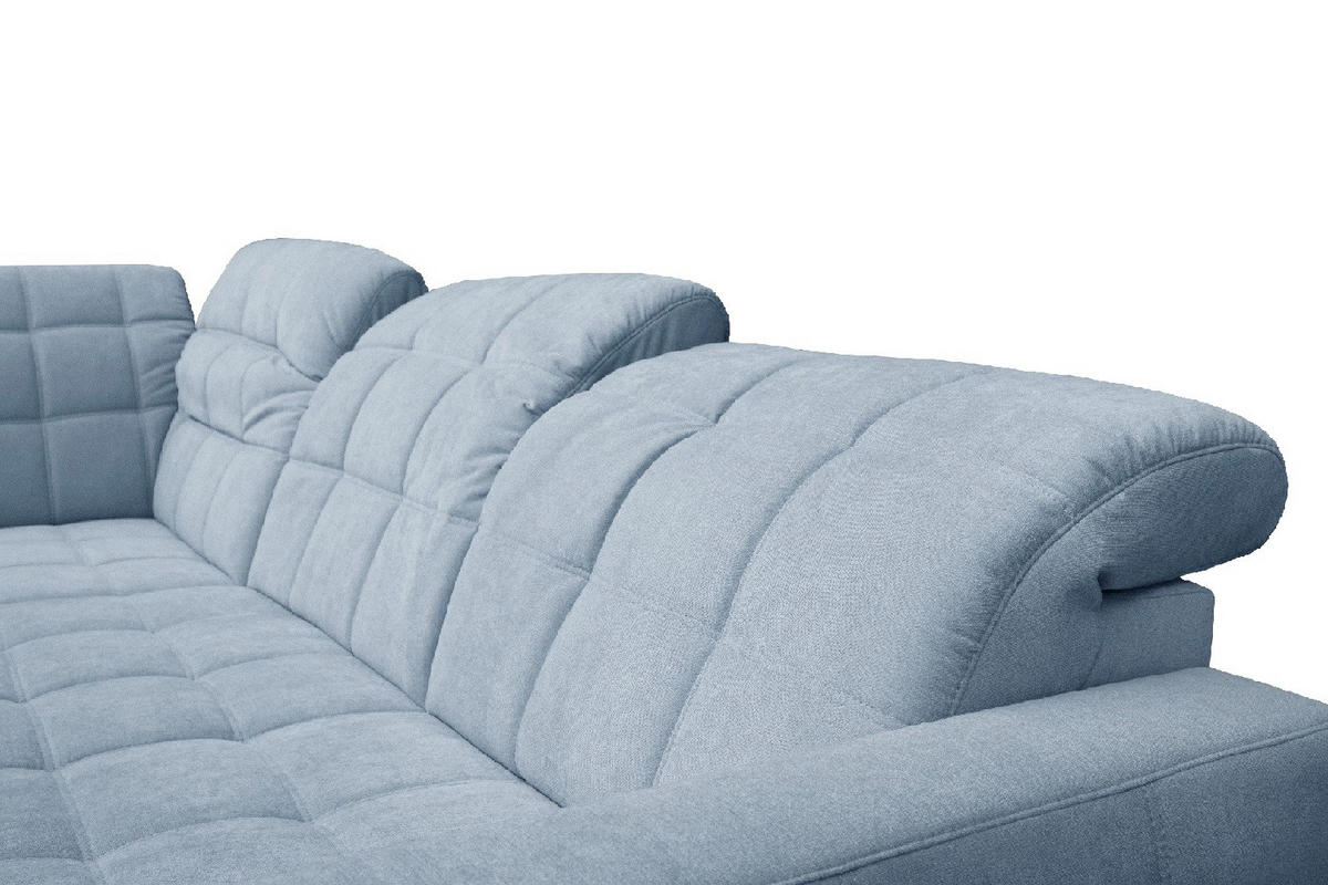 SAROKKANAPÉ textil kék  - fekete/kék, Design, textil/fa (216/297cm) - Xora