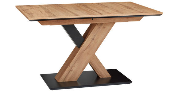 ESSTISCH in Holzwerkstoff 110(150)/70/75,5 cm - Eichefarben/Schwarz, Design, Holzwerkstoff (110(150)/70/75,5cm) - Cantus