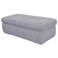 HOCKER Mikrofaser Grau  - Chromfarben/Grau, KONVENTIONELL, Textil/Metall (136/43/64cm) - MID.YOU