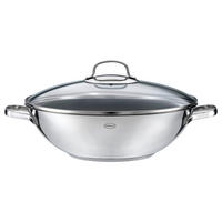 WOK, 32 cm  - farba ušľachtilej ocele, Basics, kov (32cm) - Rösle