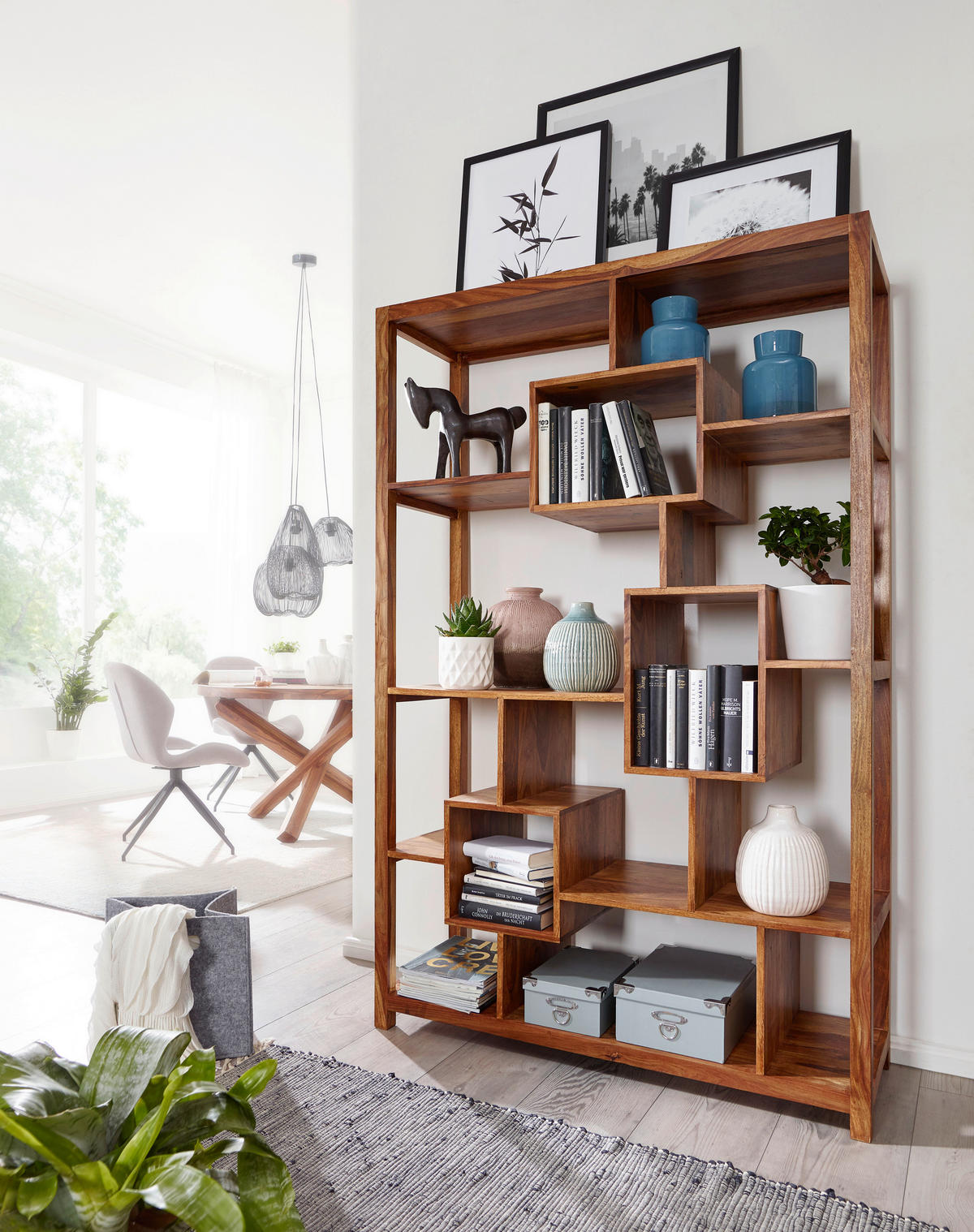 RAUMTEILER - Sheeshamfarben, Design, Holz (115/180/40cm) - MID.YOU