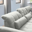 ECKSOFA  in Flachgewebe Weiß  341/204 cm  - Schwarz/Weiß, Design, Textil/Metall (341/204cm) - Xora