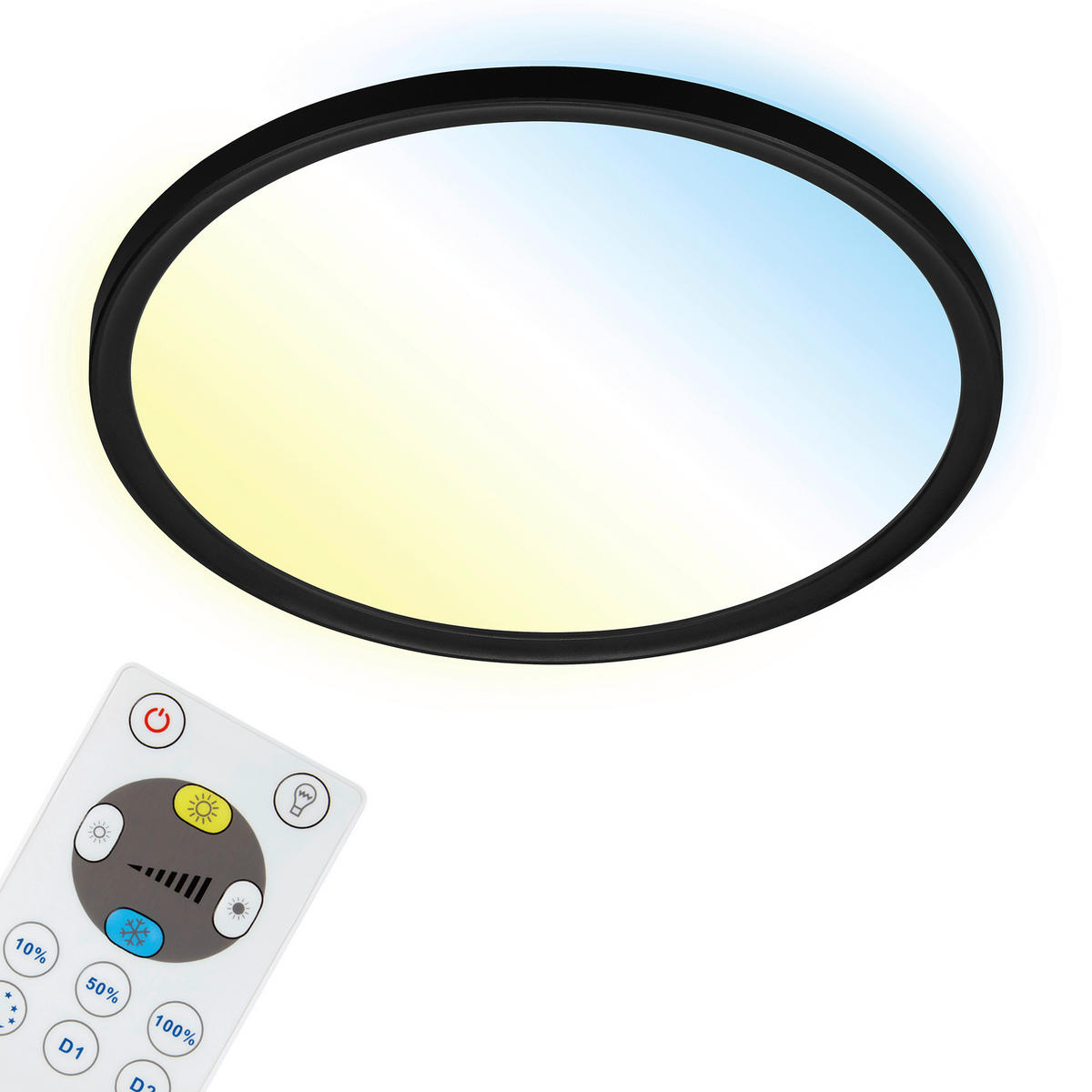 LED-PANEEL  - Schwarz, Design, Kunststoff (29.3/2.8cm)