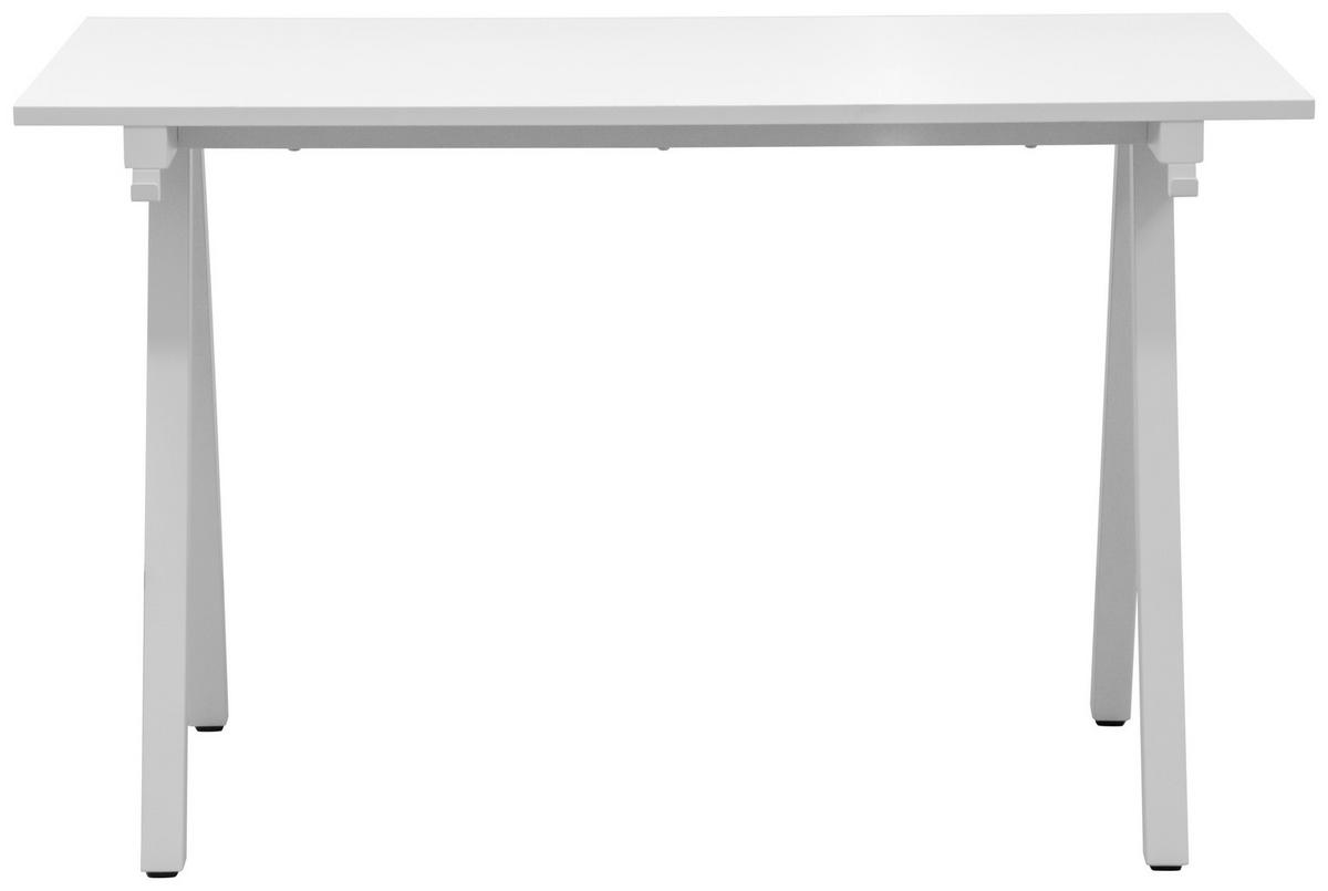 SCHREIBTISCH 120/80/75 cm  in Weiß  - Weiß, MODERN, Holzwerkstoff/Metall (120/80/75cm) - Carryhome