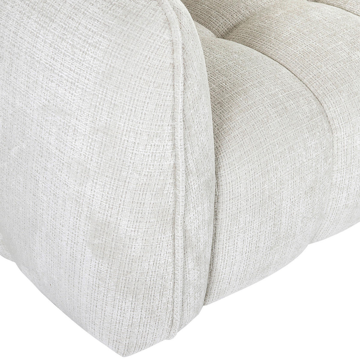ECKSOFA in Chenille Creme  - Creme/Schwarz, Konventionell, Kunststoff/Textil (272/172cm) - Carryhome