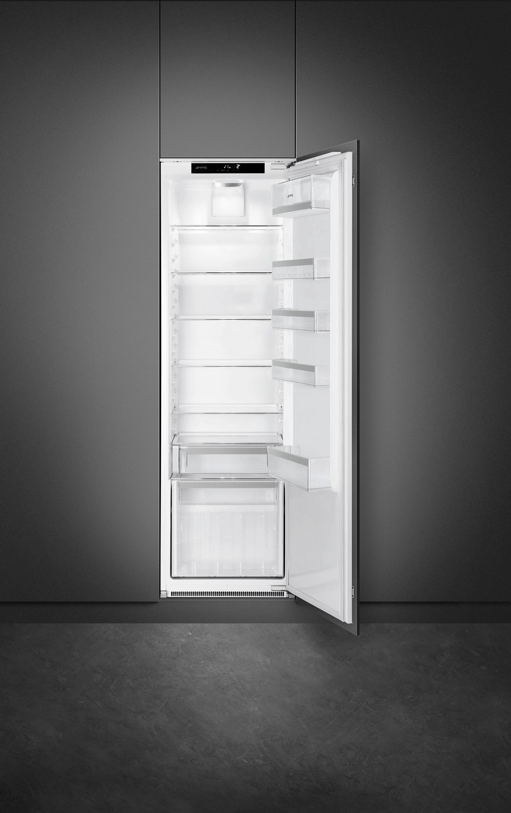 KÜHLSCHRANK 55,6/176,9/54,9 cm S8L174D3E  - Weiß, Basics, Metall (55,6/176,9/54,9cm) - SMEG