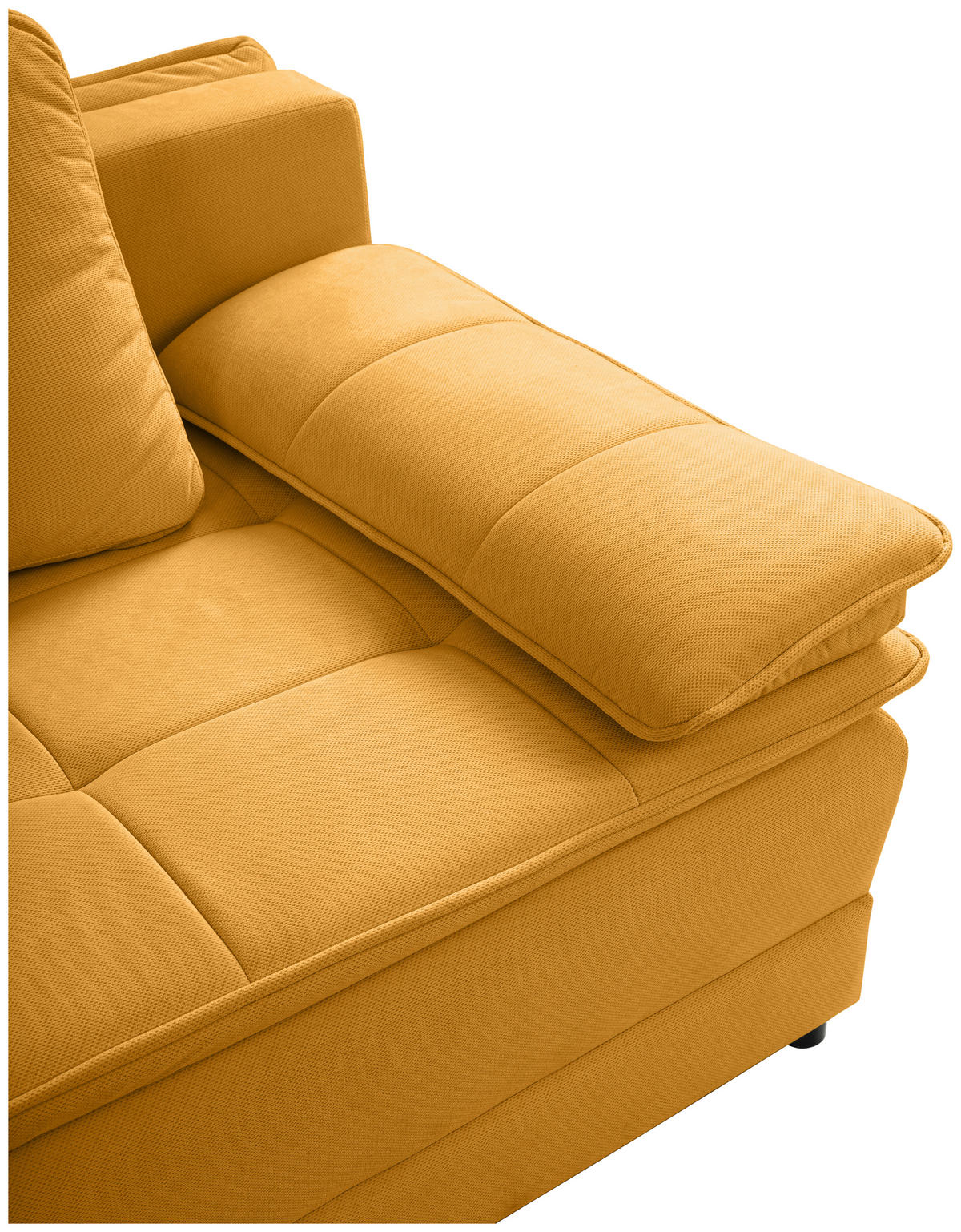 SCHLAFSOFA  mit Liegefunktion Webstoff Gelb  - Gelb/Schwarz, MODERN, Kunststoff/Textil (202/73-92/105cm) - MID.YOU