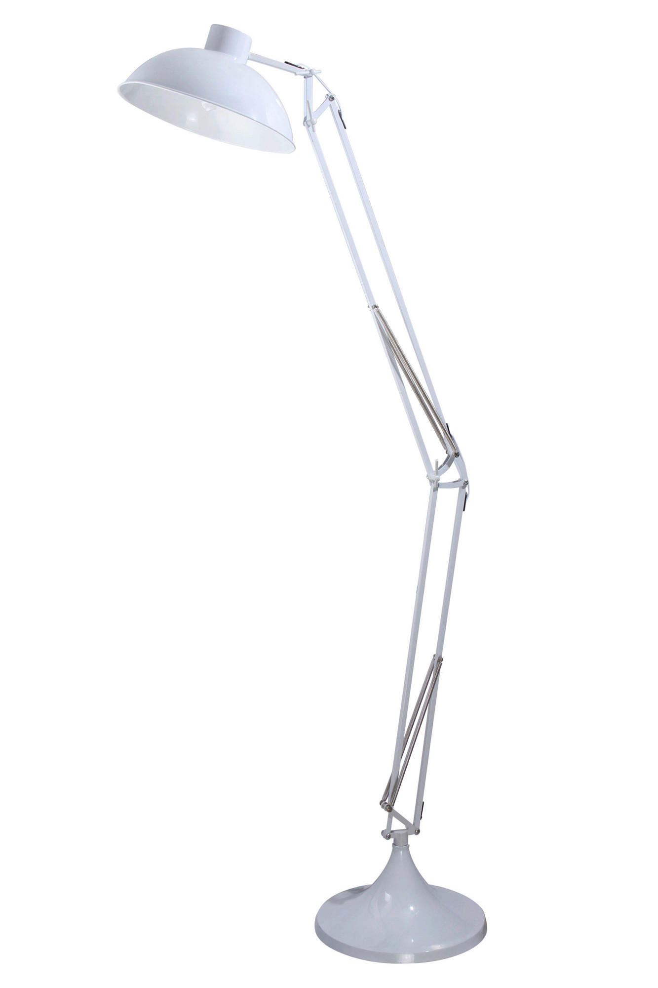 STEHLEUCHTE  34/173/92 cm   - Weiß, Design, Metall (34/173/92cm) - P & B