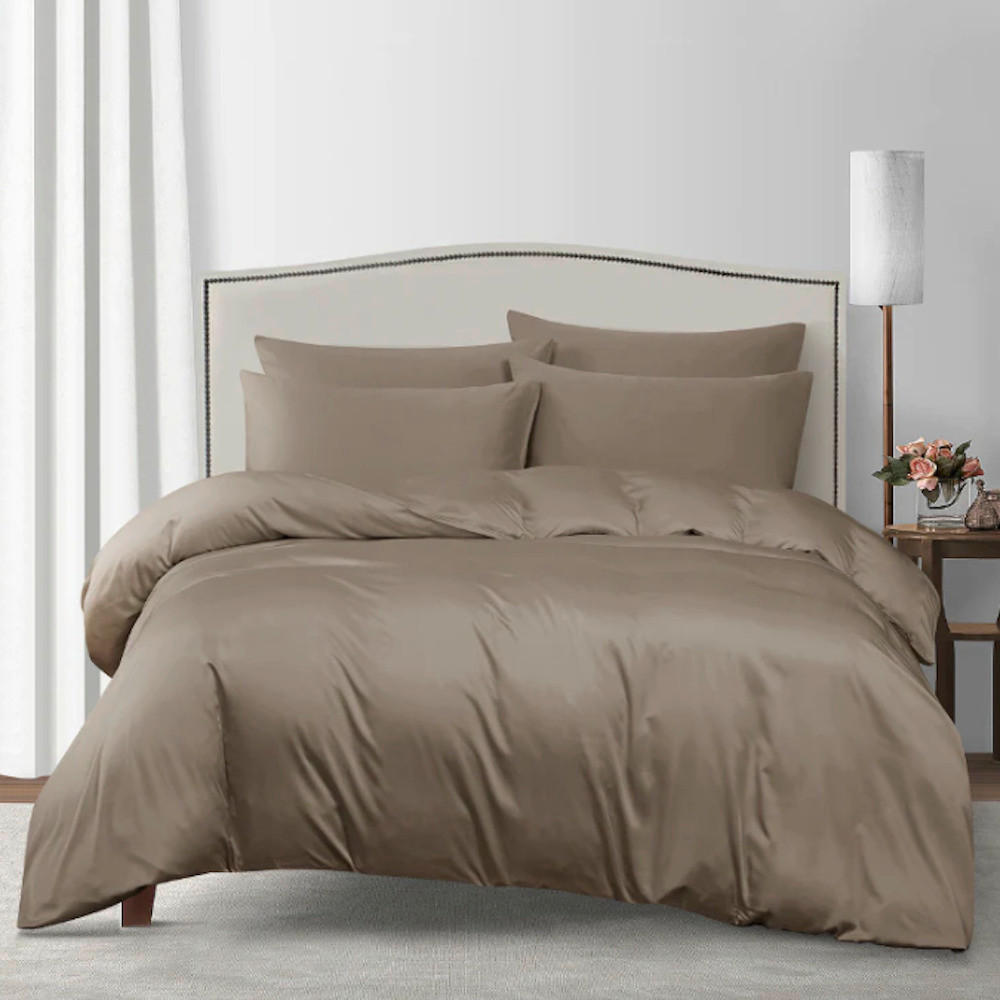 ÁGYNEMŰHUZAT-GARNITÚRA  - taupe, Basics, textil (140/200cm)