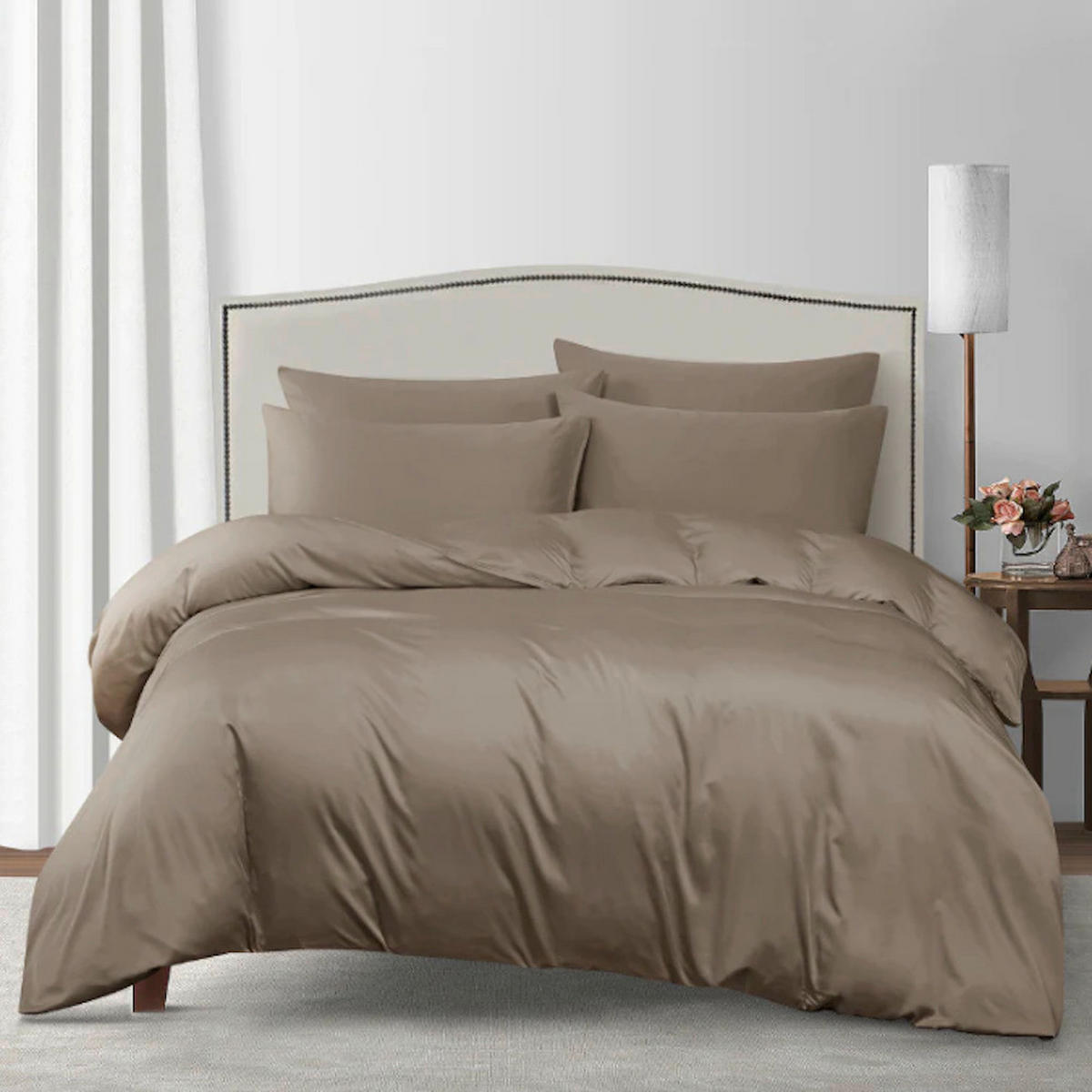 ÁGYNEMŰHUZAT-GARNITÚRA  - taupe, Basics, textil (140/200cm)