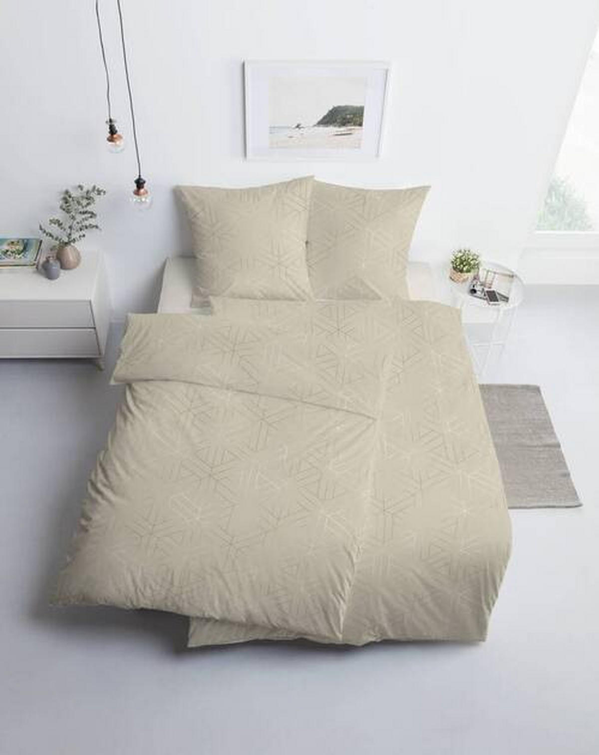 BETTWÄSCHE Atelier Makosatin 155/200 cm  - Creme, Design, Textil (155/200cm) - Estella