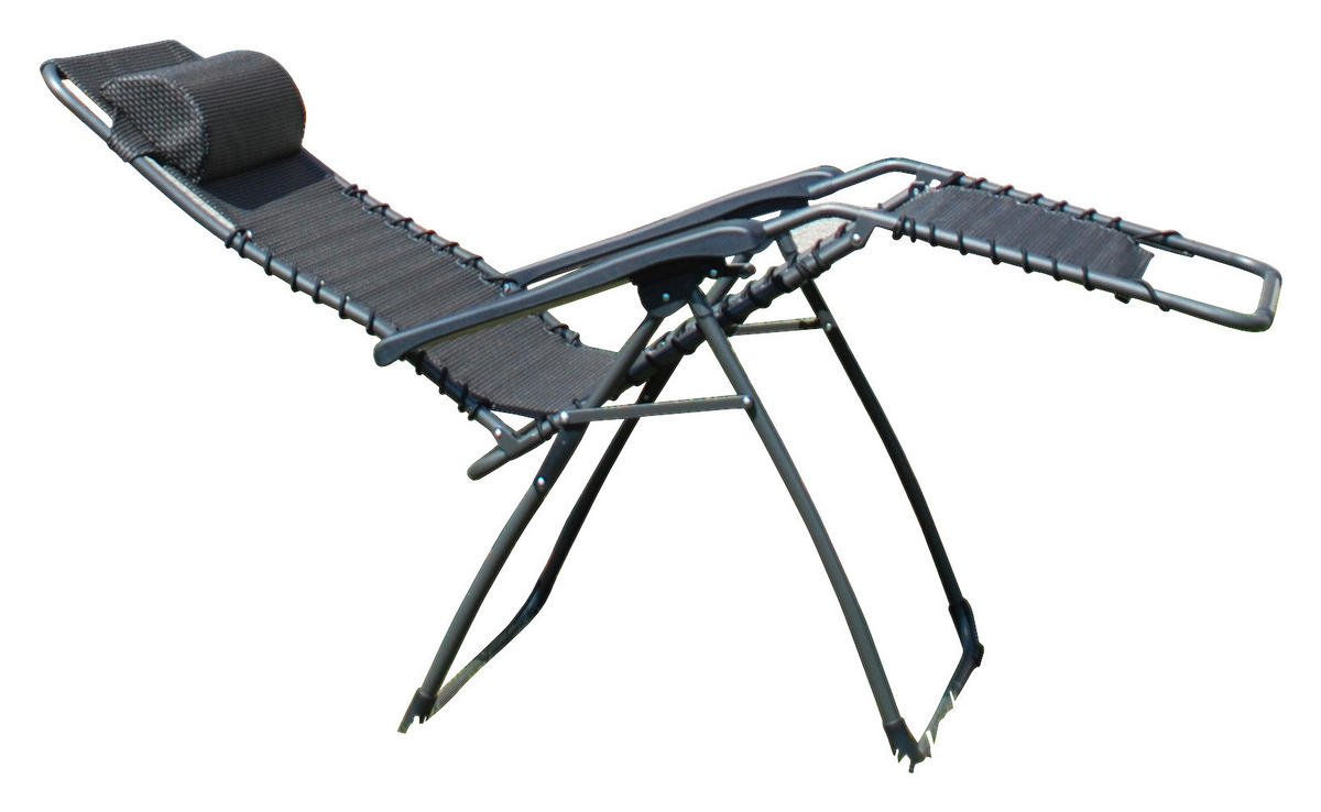 GARTEN-RELAXSESSEL Stahl  - Anthrazit, KONVENTIONELL, Kunststoff/Textil (67/120/67cm)