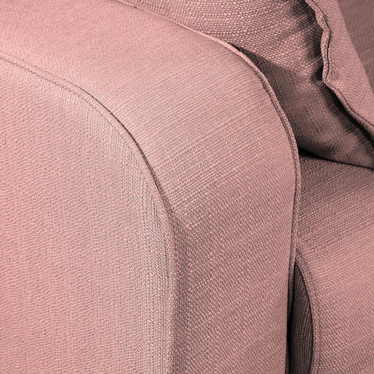 ECKSOFA Beata Rosa Mikrofaser  - Wengefarben/Rosa, Design, Holz/Textil (230/150cm) - Livetastic