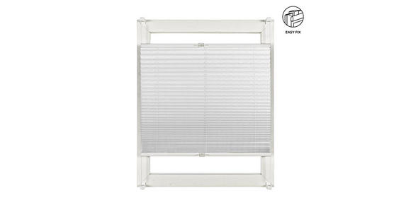 PLISSEE 75/130 cm  - Weiß, KONVENTIONELL, Textil (75/130cm) - Homeware