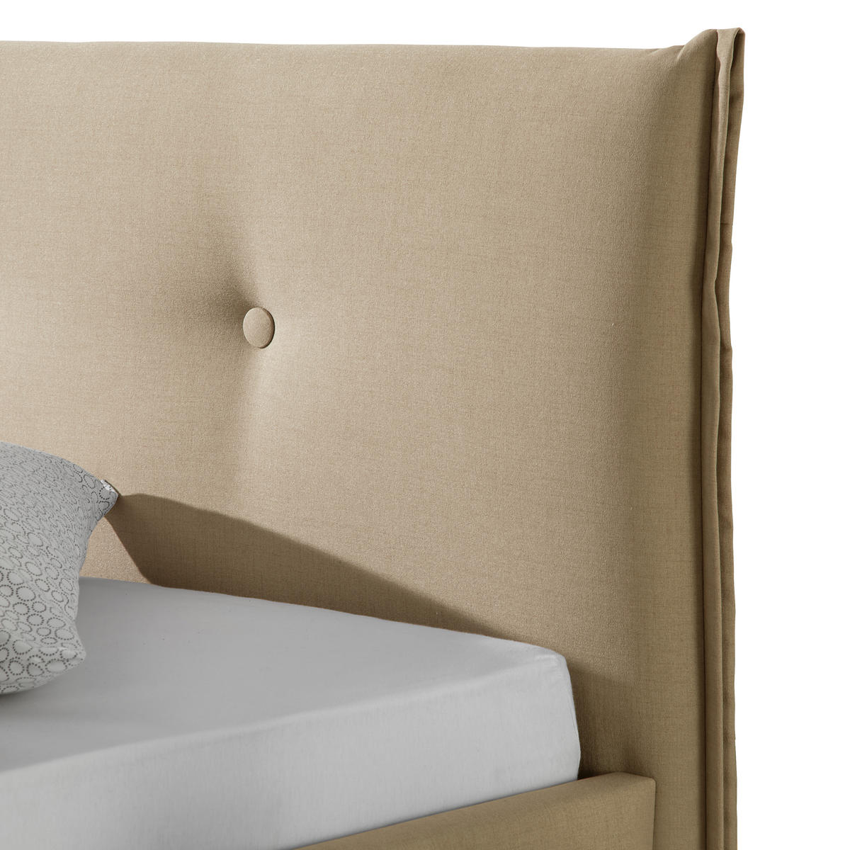 POLSTERBETT 180/200 cm,  in Beige,  - Beige/Naturfarben, MODERN, Holz/Textil (180/200cm) - Livetastic