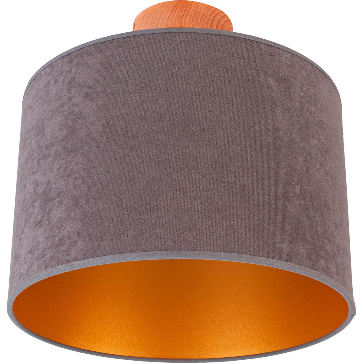 STROPNÉ SVIETIDLO, 30/30 cm  - sivá, Basics, drevo (30/30cm)