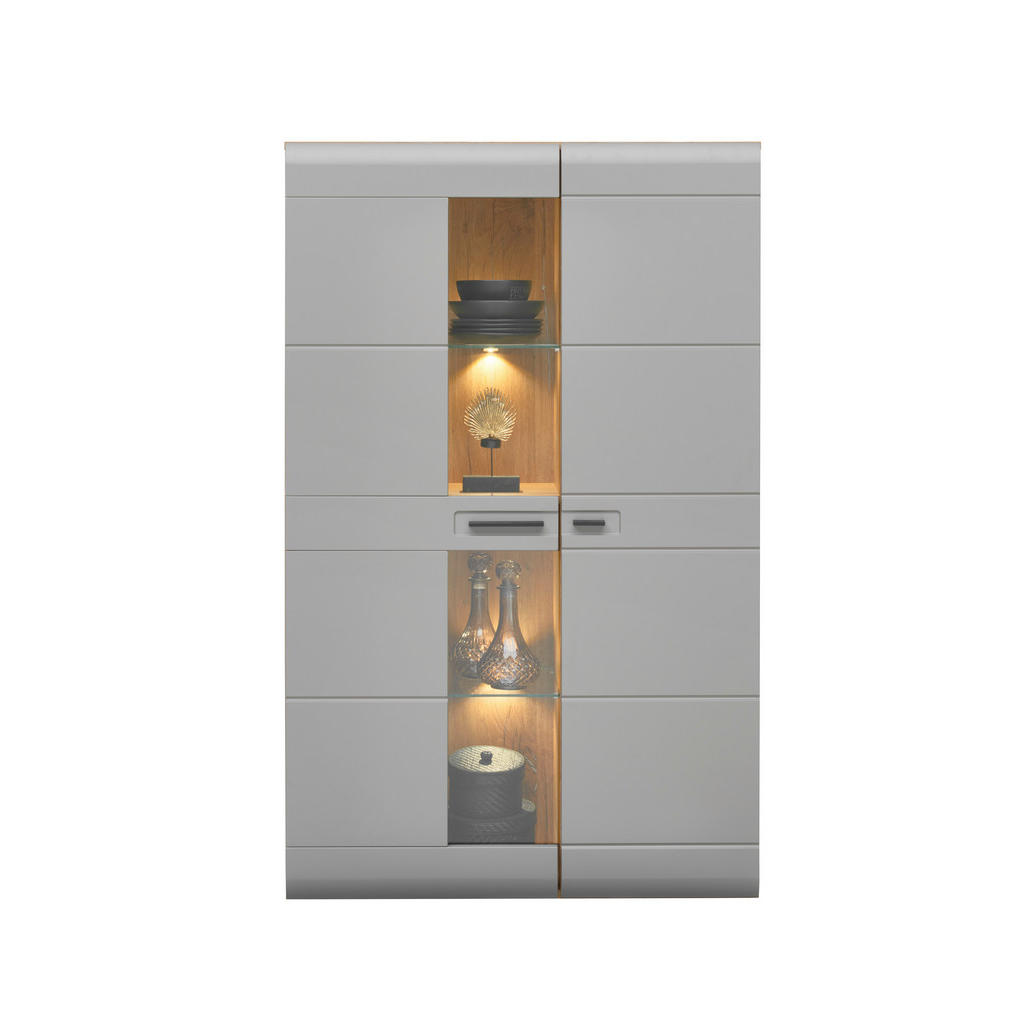 Vitrine Auris B: 95 Cm Eiche/basalt
